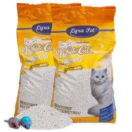 Lyra Pet White Cat Bentonit Katzenstreu mit Babypuderduft - 30 l – Bild 1 von 7