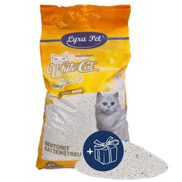 Produktbild von Lyra Pet® White Cat® Bentonit Katzenstreu mit Babypuderduft - 15 l