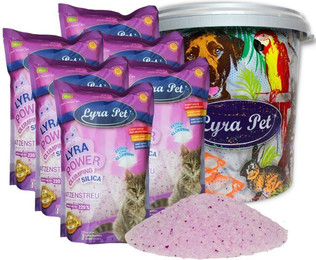 Produktbild von Lyra Power Clumping Silica Silikat Katzenstreu - 6 x 5 l
