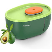 Produktbild von LA CUTE Katzen Trinkbrunnen Avocado Design mit LED-Wasserstandsanzeige und 4-fach Filterung 2L Grün