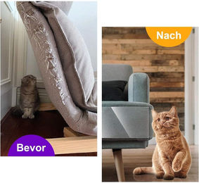 LA CUTE Möbel-Kratzschutz Set für Katzen und Hunde mit transparenten Kratzschutz Folien und Nägeln – Bild 1 von 4