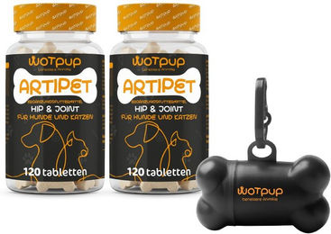 LA.GA Sparset ArtiPet Gelenk-Supplement für Hund und Katze inklusive Kotbeutelspender – Bild 1 von 3