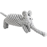 Produktbild von Laboni Hundespielzeug Elton Elefant Kauspielzeug zur Zahnpflege aus Baumwolle Grau 33 x 8 x 10 cm
