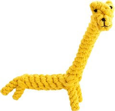 Produktbild von Laboni Hundespielzeug Greta Giraffe aus Baumwolle Gelb zur Zahnpflege