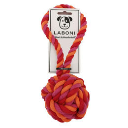 Produktbild von Laboni Hundespielzeug Maxi Schleuderball aus Baumwolle rot XL zur Zahnpflege
