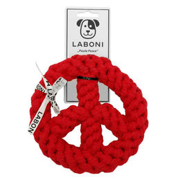 Produktbild von Laboni Hundespielzeug Paula Piece Kauspielzeug aus Baumwolle zur Zahnpflege in Rot