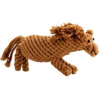 Produktbild von Laboni Kauspielzeug Pferd aus Baumwolle Braun 21 cm für Hunde