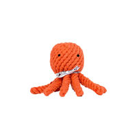 Produktbild von Laboni Thaddäus Tintenfisch Kauspielzeug aus Baumwolle für alle Altersstufen Orange 15 cm