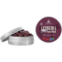 Produktbild von Lakefields Hund Leckerli Trockenfleisch vom Weiderind Rind getreidefrei und hypoallergen 1000g