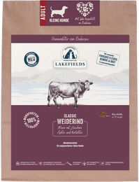 LAKEFIELDS Hundefutter Weiderind mit Zucchini, Äpfeln und Karotten für kleine Hunde, hypoallergen, getreidefrei und mit hohem Fleischanteil, 1 kg – Bild 1 von 1