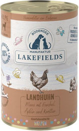 Lakefields Hundefutter Welpe Landhuhn Monoprotein Sensitive mit Fenchel Äpfeln und Kartoffeln 2,4 kg Dose – Bild 1 von 1