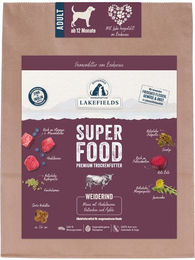 LAKEFIELDS Superfood Premium Hundefutter Weiderind Komplettmenü für Adult mit hohem Fleischanteil und Monoprotein 1000g – Bild 1 von 1