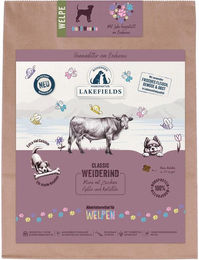 LAKEFIELDS Welpenfutter Weiderind mit Karotten, Äpfeln und Kartoffeln getreidefrei und hypoallergen 1000g – Bild 1 von 1