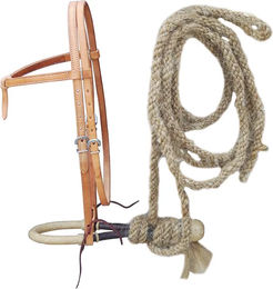 Produktbild von Lakota Bosal- und Mähnenmechanik Set aus Leder in Beige und Braun