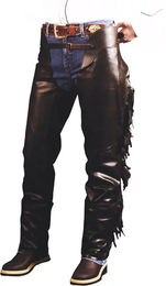 Produktbild von Lakota Chaps Fransenhosen Pull-Up aus Leder Unisex XS