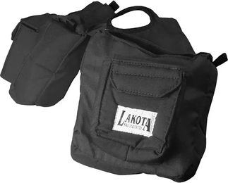 Produktbild von Lakota Deluxe Sattelbag für Pferde aus gepolstertem Nylon in Schwarz