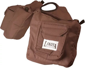 Lakota Deluxe Vorderer Sattelrucksack aus gepolstertem Nylon für Pferde in Braun – Bild 1 von 1