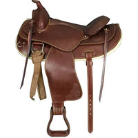 Produktbild von Lakota Prime Round Skirt Pferdesattel aus Leder in Braun