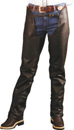 Produktbild von Lakota Pull-Up-Chaps im Western-Stil aus Leder für Unisex in Braun Größe S