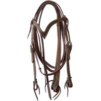 Produktbild von Lakota Reittrense für Pferde aus Leder in Braun mit Browband Basket Tooling