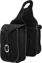 Produktbild von Lakota Satteltasche für Pferde aus Wildleder in Schwarz und Natur
