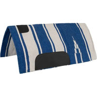 Produktbild von Lakota Sattelunterlage für Pferde mit Leder-Patch im Navajo-Design Blau