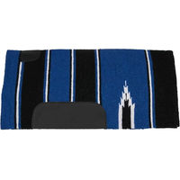 Produktbild von Lakota Sattelunterlage für Pferde mit Leder-Patch im Navajo-Design Blau Bunt