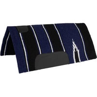 Produktbild von Lakota Sattelunterlage für Pferde mit Leder-Patch im Navajo-Design in Blau