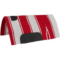 Produktbild von Lakota Sattelunterlage für Pferde mit Leder-Patch im Navajo-Design in Rot