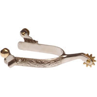 Produktbild von Lakota Western Reitsporen mit Blumen Dekoration aus Metall in Silber und Grau