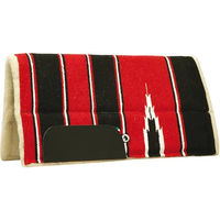Produktbild von Lakota Western-Sattelpad für Ponys im Navajo-Design aus Fleece in Bunt und Rot