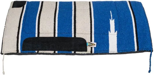 Produktbild von Lakota Western-Sattelunterlage aus Filz für Pferde in Blau oder Bunt