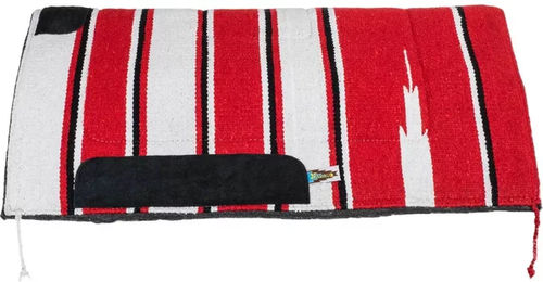 Produktbild von Lakota Western-Sattelunterlage aus Filz für Pferde in Rot oder Bunt