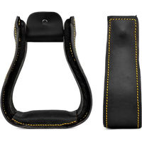 Produktbild von Lakota Western-Steigbügel aus Kunstleder in Schwarz Größe M