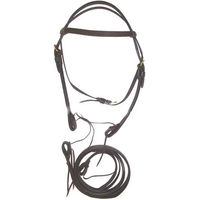 Produktbild von Lakota Westernreitgebiss aus Leder mit Zügeln für Shetty in Braun oder Schwarz
