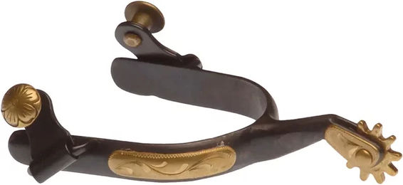 Produktbild von Lakota Westernreitsporen Dekoration aus Messing in Gold und Schwarz