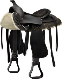 Produktbild von Lakota Westernsattel für Pferde aus Leder in Schwarz 16 Zoll