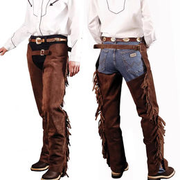 Produktbild von Lakota Wildlederchaps mit Fransen in Braun Unisex Größe M