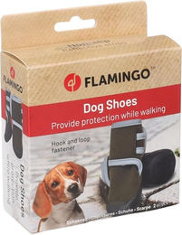 Laky Hundeschuhe Flamingo Grün Größe L aus Polyester mit weicher rutschfester Sohle 2 Stück – Bild 1 von 3