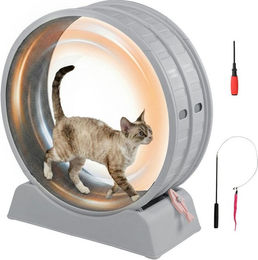 LALAHO Katzenlaufband Intelligenzspielzeug für Katzen aus Kunststoff in Grau mit 80cm Innendurchmesser – Bild 1 von 2