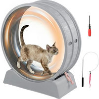 Produktbild von LALAHO Katzenlaufband Intelligenzspielzeug für Katzen aus Kunststoff in Grau mit 80cm Innendurchmesser