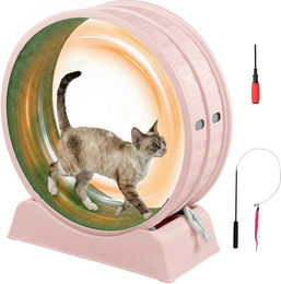 LALAHO Katzenlaufband Intelligenzspielzeug für Katzen aus Kunststoff in Rosa mit 80cm Innendurchmesser – Bild 1 von 4