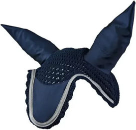 Produktbild von Lami-Cell Classical Fliegenhaube für Pferde aus Baumwolle Blau