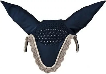 Produktbild von Lami-Cell Elegance Fliegenhaube für Pferde aus Baumwolle Blau