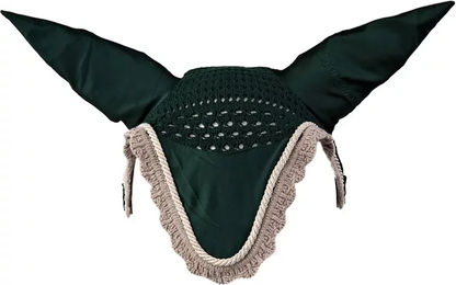 Produktbild von Lami-Cell Elegance Fliegenhaube für Pferde aus Lycra in Grün