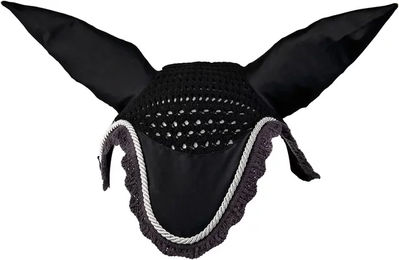 Produktbild von Lami-Cell Elegance Fliegenhaube für Pferde aus Lycra in Schwarz