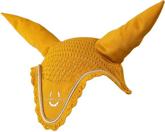Produktbild von Lami-Cell Fliegenhaube für Pferde in Orange und Gelb