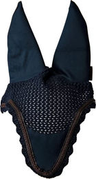Produktbild von Lami-Cell Fliegenhaube für Pferde Vintage Blau aus Leder