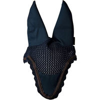 Produktbild von Lami-Cell Fliegenhaube für Pferde Vintage Blau aus Leder