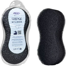 Produktbild von Lami-Cell Shine Scrubber Reiterschwamm zur Fellpflege 5er Pack Schwarz